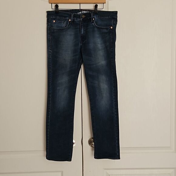 Levi  Strauss & Co Men Relaxed Fit Denim Jeans 34×34  Dark Blue Washed - Picture 2 of 16